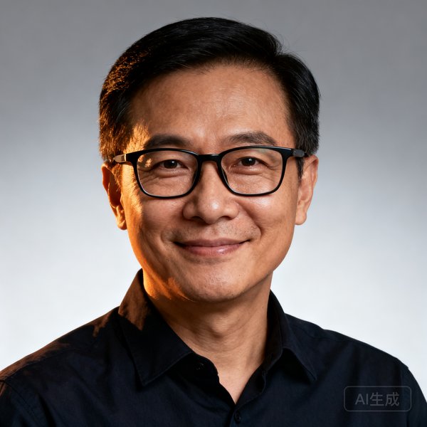 陈志远，天天盈球创始人兼CEO，戴着黑框眼镜，身穿深色衬衫，带着自信微笑的40岁左右亚洲男性肖像